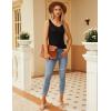 imageBlooming Jelly Summer Tank Tops for Women Sleeveless Crochet Tops Loose Fit V Neck Casual ShirtsBlack