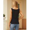 imageBlooming Jelly Summer Tank Tops for Women Sleeveless Crochet Tops Loose Fit V Neck Casual ShirtsBlack
