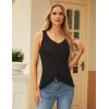 imageBlooming Jelly Summer Tank Tops for Women Sleeveless Crochet Tops Loose Fit V Neck Casual ShirtsBlack