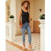imageBlooming Jelly Summer Tank Tops for Women Sleeveless Crochet Tops Loose Fit V Neck Casual ShirtsBlack