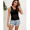 imageBlooming Jelly Women Crochet Top Summer Going Out Tank Tops Crew Neck Sleeveless Crop White Top OutfitsBlack
