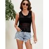 imageBlooming Jelly Women Crochet Top Summer Going Out Tank Tops Crew Neck Sleeveless Crop White Top OutfitsBlack