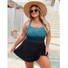imageBlooming Jelly Women Plus Size One Piece Swimsuit Swim Dress Modest Tummy Control Bathing Suits Criss Cross Swim SuitsBlack Lake Blue