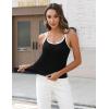 imageBlooming Jelly Women Ribbed Tank Tops with Built in Shelf Bras Sleeveless Camisole Tops Summer Cami 2025Black 2