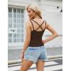 imageBlooming Jelly Women Ribbed Tank Tops with Built in Shelf Bras Sleeveless Camisole Tops Summer Cami 2025Brown
