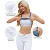 imageBlooming Jelly Women Ribbed Tank Tops with Built in Shelf Bras Sleeveless Camisole Tops Summer Cami 2025Cyan Striped