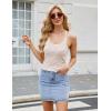 imageBlooming Jelly Women Ribbed Tank Tops with Built in Shelf Bras Sleeveless Camisole Tops Summer Cami 2025Pink Striped