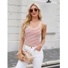 imageBlooming Jelly Women Ribbed Tank Tops with Built in Shelf Bras Sleeveless Camisole Tops Summer Cami 2025Pink2 Striped