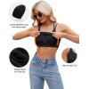 imageBlooming Jelly Women Ribbed Tank Tops with Built in Shelf Bras Sleeveless Camisole Tops Summer Cami 2025Solid Black