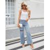 imageBlooming Jelly Women Ribbed Tank Tops with Built in Shelf Bras Sleeveless Camisole Tops Summer Cami 2025Solid White