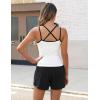 imageBlooming Jelly Women Ribbed Tank Tops with Built in Shelf Bras Sleeveless Camisole Tops Summer Cami 2025White 2
