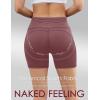 imageBlooming Jelly Womens 5quot Biker Shorts High Waisted Compression Tummy Control Gym Athletic Workout Shorts with PocketsWine Red