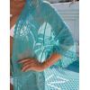imageBlooming Jelly Womens Bathing Suit Cover Up 34 Sleeve Mesh Swimsuit Coverup Long Floral Beach Lace Kimono Summer CardiganPea Green