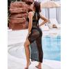 imageBlooming Jelly Womens Bathing Suit Cover Up Crochet Swimsuit Coverup Hollow Out Bikini Sleeveless Long Beach DressBlack