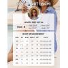 imageBlooming Jelly Womens Bathing Suit Cover Ups Bikini Swimsuit Coverup Drawstring Beach Dress ShirtBlue Stripes