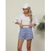 imageBlooming Jelly Womens Boxer Shorts Gingham Pajama Summer Casual High Waisted Shorts Plaid Lounge Sleep Y2k Beach BottomsBlue Plaid