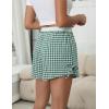 imageBlooming Jelly Womens Boxer Shorts Gingham Pajama Summer Casual High Waisted Shorts Plaid Lounge Sleep Y2k Beach BottomsGreen Plaid