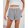 imageBlooming Jelly Womens Boxer Shorts Pajama Pj High Waisted Gingham Summer Lounge Sleep Bottoms Beach Outfits 2025Black White Plaid