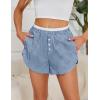 imageBlooming Jelly Womens Boxer Shorts Pajama Pj High Waisted Gingham Summer Lounge Sleep Bottoms Beach Outfits 2025Blue White Plaid