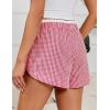 imageBlooming Jelly Womens Boxer Shorts Pajama Pj High Waisted Gingham Summer Lounge Sleep Bottoms Beach Outfits 2025Red White Plaid