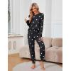 imageBlooming Jelly Womens Cute Pajama Sets Long Sleeve Heart Printed Lounge Set Pockets Two Piece Outfits 2025Black
