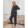 imageBlooming Jelly Womens Cute Pajama Sets Long Sleeve Heart Printed Lounge Set Pockets Two Piece Outfits 2025Black