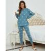 imageBlooming Jelly Womens Cute Pajama Sets Long Sleeve Heart Printed Lounge Set Pockets Two Piece Outfits 2025Blue