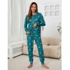 imageBlooming Jelly Womens Cute Pajama Sets Long Sleeve Heart Printed Lounge Set Pockets Two Piece Outfits 2025Blue Green
