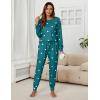imageBlooming Jelly Womens Cute Pajama Sets Long Sleeve Heart Printed Lounge Set Pockets Two Piece Outfits 2025Blue Green