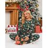 imageBlooming Jelly Womens Cute Pajama Sets Long Sleeve Heart Printed Lounge Set Pockets Two Piece Outfits 2025Christmas Green
