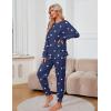 imageBlooming Jelly Womens Cute Pajama Sets Long Sleeve Heart Printed Lounge Set Pockets Two Piece Outfits 2025Dark Blue