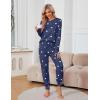 imageBlooming Jelly Womens Cute Pajama Sets Long Sleeve Heart Printed Lounge Set Pockets Two Piece Outfits 2025Dark Blue