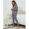 imageBlooming Jelly Womens Cute Pajama Sets Long Sleeve Heart Printed Lounge Set Pockets Two Piece Outfits 2025Drak Grey