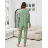imageBlooming Jelly Womens Cute Pajama Sets Long Sleeve Heart Printed Lounge Set Pockets Two Piece Outfits 2025Floral Green