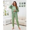 imageBlooming Jelly Womens Cute Pajama Sets Long Sleeve Heart Printed Lounge Set Pockets Two Piece Outfits 2025Floral Green