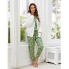 imageBlooming Jelly Womens Cute Pajama Sets Long Sleeve Heart Printed Lounge Set Pockets Two Piece Outfits 2025Floral Green