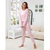 imageBlooming Jelly Womens Cute Pajama Sets Long Sleeve Heart Printed Lounge Set Pockets Two Piece Outfits 2025Floral Pink