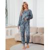 imageBlooming Jelly Womens Cute Pajama Sets Long Sleeve Heart Printed Lounge Set Pockets Two Piece Outfits 2025Greyblack Heart