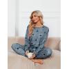 imageBlooming Jelly Womens Cute Pajama Sets Long Sleeve Heart Printed Lounge Set Pockets Two Piece Outfits 2025Greyblack Heart