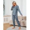 imageBlooming Jelly Womens Cute Pajama Sets Long Sleeve Heart Printed Lounge Set Pockets Two Piece Outfits 2025Greyblack Heart