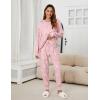 imageBlooming Jelly Womens Cute Pajama Sets Long Sleeve Heart Printed Lounge Set Pockets Two Piece Outfits 2025Light Pink