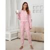 imageBlooming Jelly Womens Cute Pajama Sets Long Sleeve Heart Printed Lounge Set Pockets Two Piece Outfits 2025Light Pink