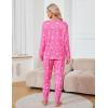 imageBlooming Jelly Womens Cute Pajama Sets Long Sleeve Heart Printed Lounge Set Pockets Two Piece Outfits 2025Pink