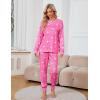 imageBlooming Jelly Womens Cute Pajama Sets Long Sleeve Heart Printed Lounge Set Pockets Two Piece Outfits 2025Pink
