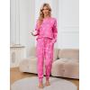 imageBlooming Jelly Womens Cute Pajama Sets Long Sleeve Heart Printed Lounge Set Pockets Two Piece Outfits 2025Pink