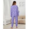 imageBlooming Jelly Womens Cute Pajama Sets Long Sleeve Heart Printed Lounge Set Pockets Two Piece Outfits 2025Purple