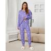 imageBlooming Jelly Womens Cute Pajama Sets Long Sleeve Heart Printed Lounge Set Pockets Two Piece Outfits 2025Purple