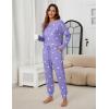imageBlooming Jelly Womens Cute Pajama Sets Long Sleeve Heart Printed Lounge Set Pockets Two Piece Outfits 2025Purple