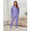 imageBlooming Jelly Womens Cute Pajama Sets Long Sleeve Heart Printed Lounge Set Pockets Two Piece Outfits 2025Purple