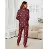 imageBlooming Jelly Womens Cute Pajama Sets Long Sleeve Heart Printed Lounge Set Pockets Two Piece Outfits 2025Red